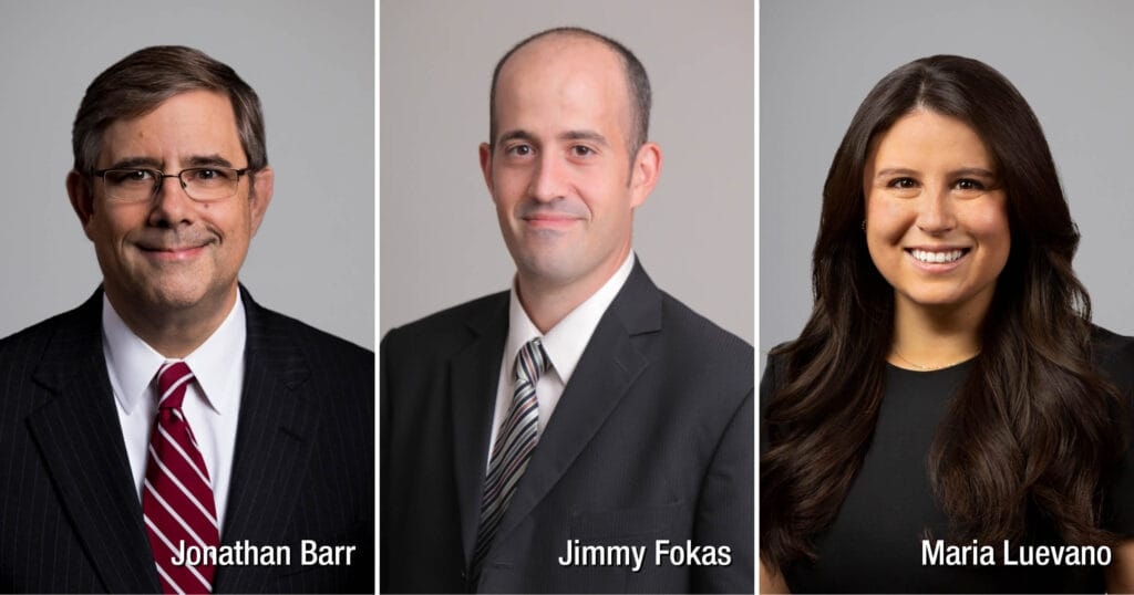 Jonathan Barr, Jimmy Fokas and Maria Luevano Author Article for Corporate Governance Advisor