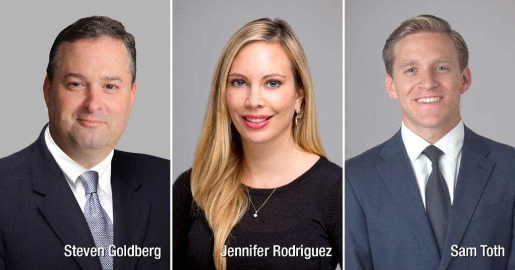 Steven Goldberg, Jennifer Rodriguez and Sam Toth Author Article on the Corporate Transparency Act