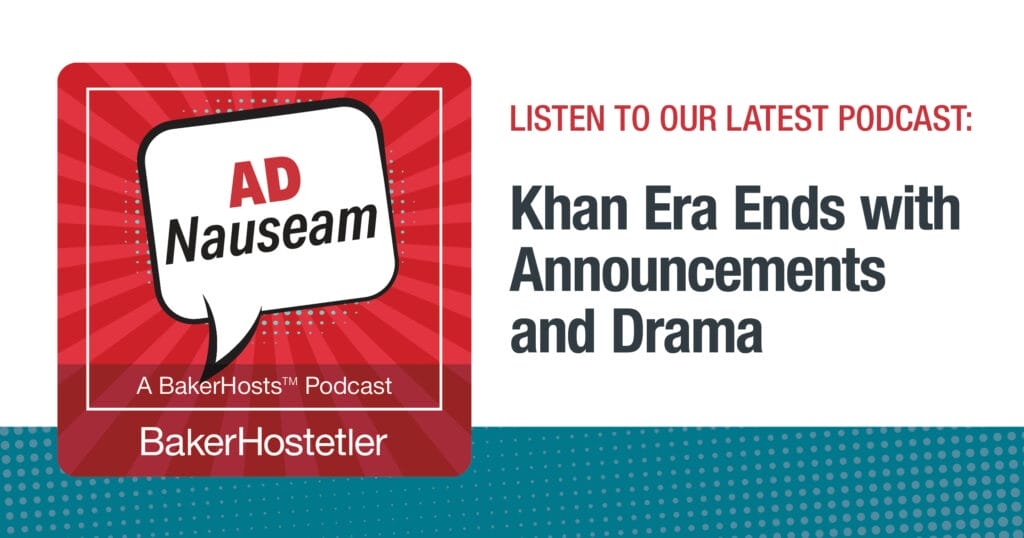 AD Nauseam: Khan Era Ends with Announcements and Drama