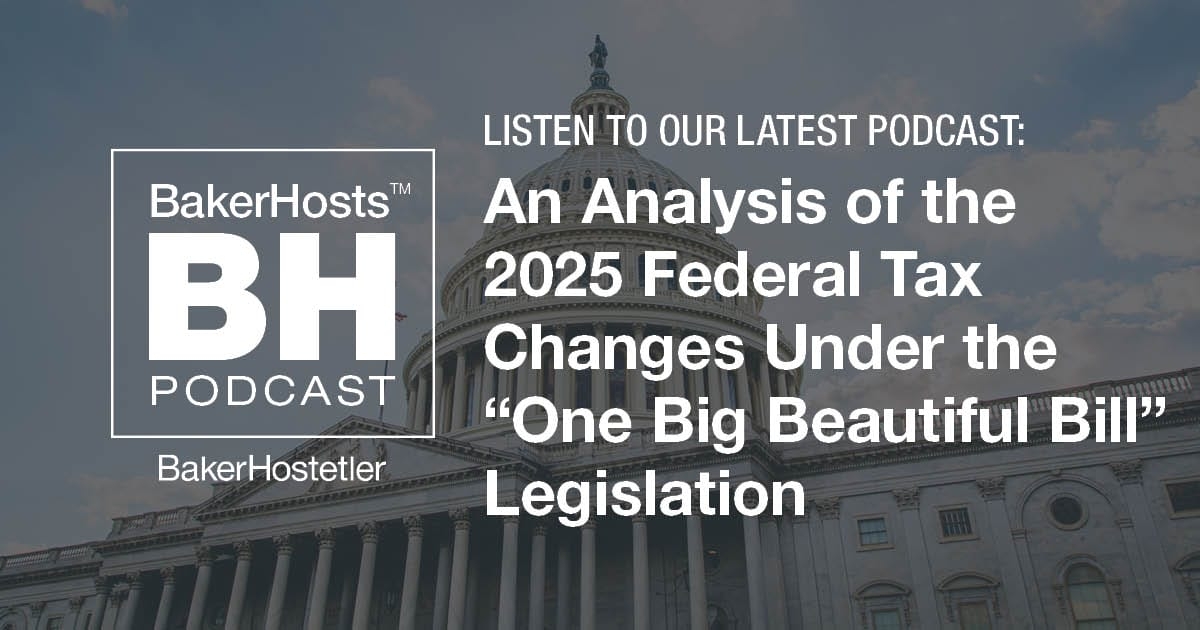 An Analysis of the 2025 Federal Tax Changes Under the “One Big Beautiful Bill” Legislation