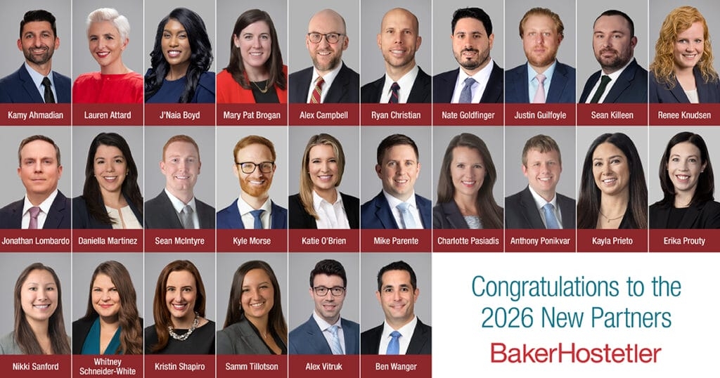 BakerHostetler elects 26 attorneys to firm partnership