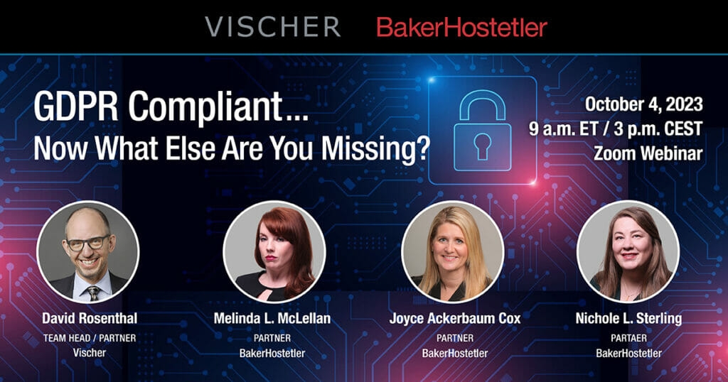 Webinar: GDPR Compliant…Now What Else are You Missing?