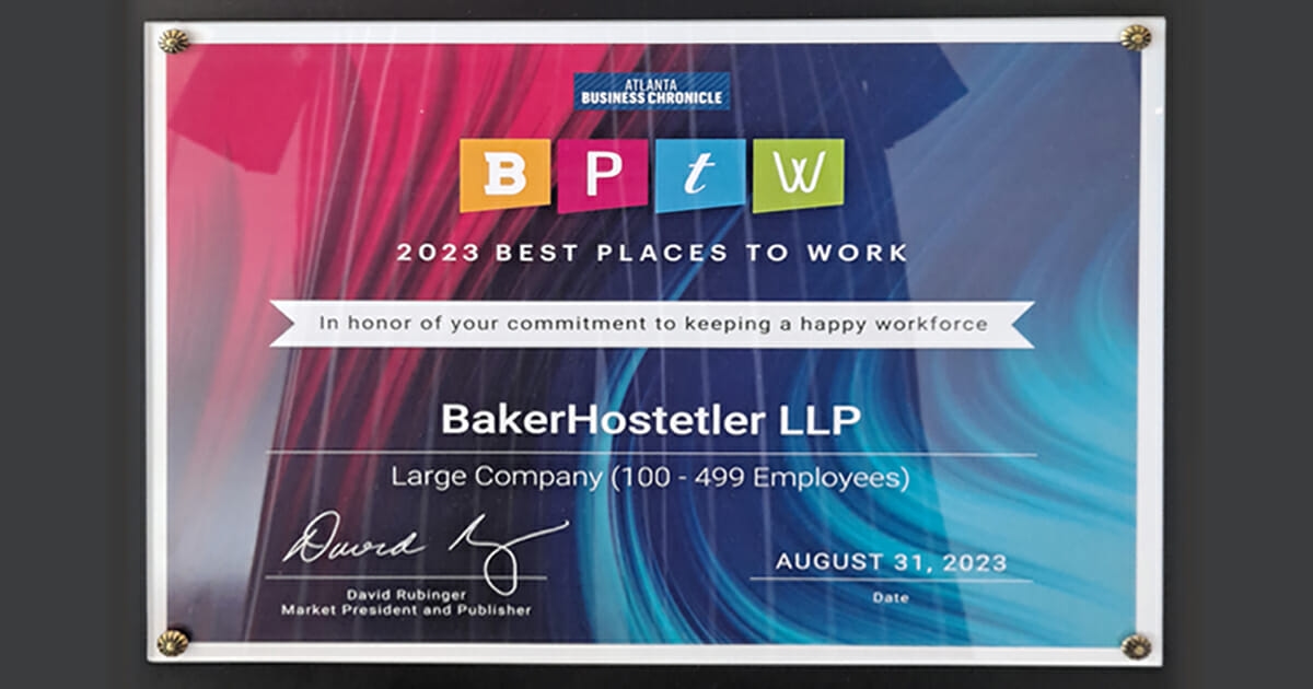 Atlanta office recognized as Best Place to Work