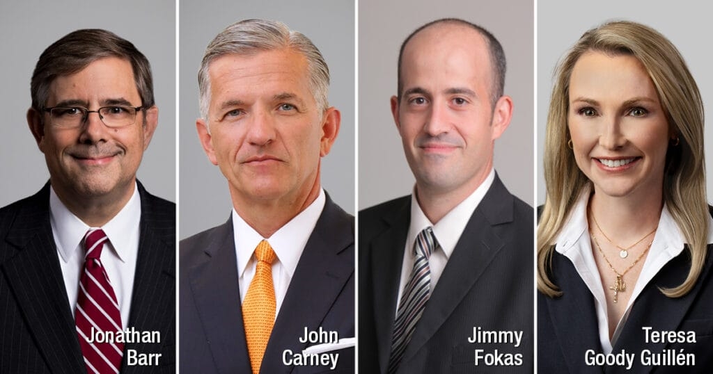 Jonathan Barr, John Carney, Jimmy Fokas, Teresa Goody Guillén Named to Security Docket’s 2025 Enforcement Elite