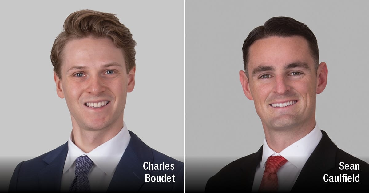 Charles Boudet, Sean Caulfield Discuss Legal Career Opportunities, Emerging Trends in Sports Industry